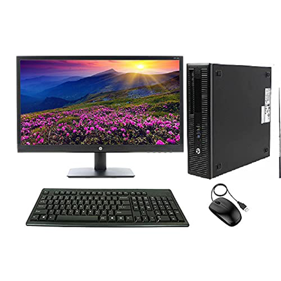 HP Elite-Desk 800 G2 SFF Desktop(Core i5-6th Gen/8 GB RAM/ 1TB HD/D+256GB SSD/ Windows 11  USB, Ethernet, Intel graphics, with 20 inch monitor