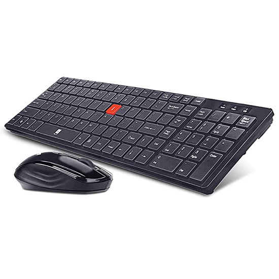 iBall Wireless Combo i4 Deskset Slim / Keyboard / Smart Mouse Chocolate Key